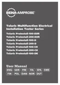Notice Beha-Amprobe PROINSTALL200EUR Måleudstyr