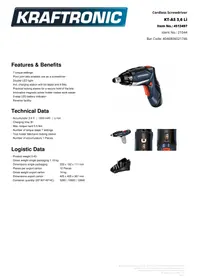 Notice Kraftronic KTAS 3 6 LI Perceuse