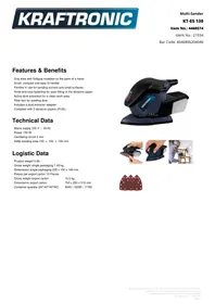 Notice Kraftronic KTES 130 Ponceuse