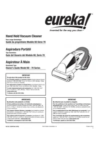 Notice EUREKA 71B Aspirateur