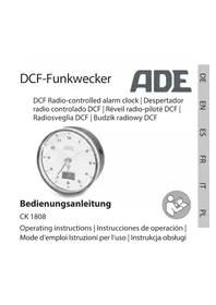 Notice ADE CK 1808 Radio-réveil