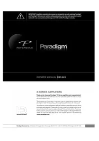 Notice Paradigm X300 Amplificateur audio