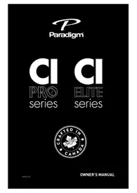 Notice Paradigm CI ELITE E65R Enceinte acoustique