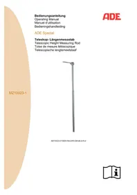 Notice ADE MZ100231 Instrument de mesure