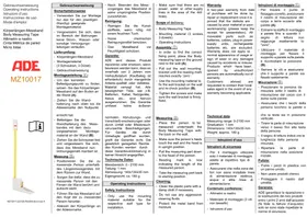 Notice ADE MZ10017 Balance