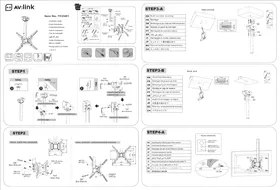 Notice AV:link TC2401 Support mural pour écran