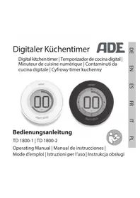Notice ADE TD 18001 Chronomètre