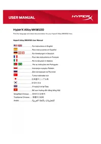 Notice HYPERX ALLOY MKW100 Clavier