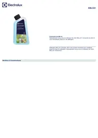 Notice ELECTROLUX EBLC01 Produit d'entretien