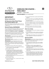 Notice Sun Joe 24VBBQCT Allume-feu électrique