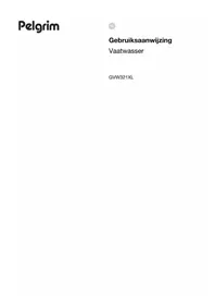 Notice Pelgrim GVW321XL Dishwasher
