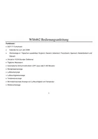 Notice TECHNOLINE WS 6462 Wetterstation