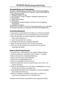 Notice TECHNOLINE WS 9050 Wetterstation