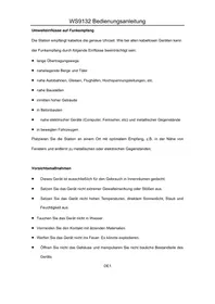 Notice TECHNOLINE WS 9132 Station Météo