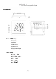 Notice TECHNOLINE WT 260 Radio-réveil