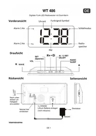 Notice TECHNOLINE WT 486 Radio-réveil