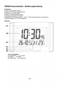 Notice TECHNOLINE WS 8002 Horloge