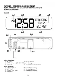 Notice TECHNOLINE WS 8120 Horloge