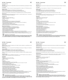 Notice TECHNOLINE WS 7002 Thermomètre