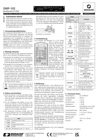 Notice Monacor DMP102 Lecteur multimédia