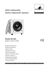 Notice Monacor ESUB8FWS Subwoofer