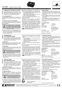 Notice Monacor ATS60PS Chargeur de batterie