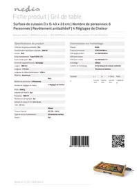 Notice NEDIS FCBG100FBK43 Grille pain