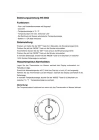 Notice TECHNOLINE WS 9003 Contrôleur de température