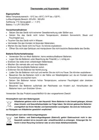 Notice TECHNOLINE WS 9440 Contrôle climatique