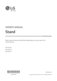 Notice LG ANGXDV65 电视支架