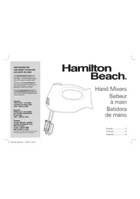Notice HAMILTON BEACH 62669 Batteur électrique