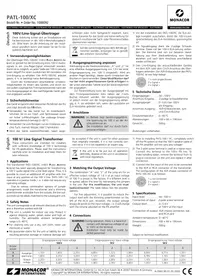Notice Monacor PATL100XC Convertisseur audio/vidéo