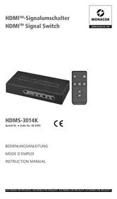 Notice Monacor HDMS3014K Commutateur HDMI
