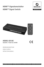 Notice Monacor HDMS5014K Commutateur