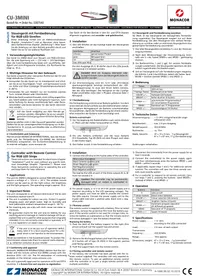 Notice Monacor CU3MINI Télécommande
