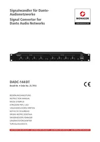 Notice Monacor DADC144DT Convertisseur audio