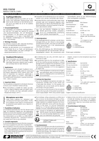 Notice Monacor HSE150SK Microphone