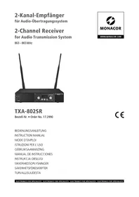 Notice Monacor TXA802SR