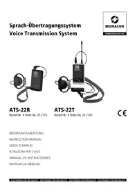 Notice Monacor ATS22T Enregistreur de voix