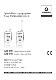 Notice Monacor ATS80R Recepteur