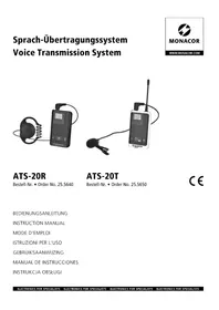 Notice Monacor ATS20R Recepteur