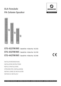 Notice Monacor ETS422TWWS Haut-parleur