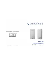 Notice GRANDSTREAM GDS3702 Interphone