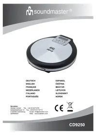 Notice Soundmaster CD9250 Cd-spieler/rekorder