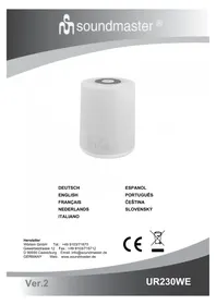 Notice Soundmaster UR230WE Rádio