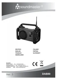 Notice Soundmaster DAB80 Radio