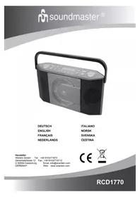 Notice Soundmaster RCD1770 Radio