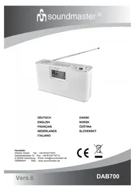 Notice Soundmaster DAB700 Radio