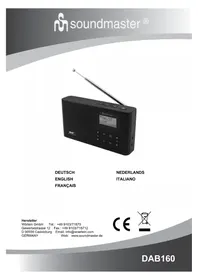 Notice Soundmaster DAB160 Radio