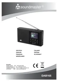 Notice Soundmaster DAB165 Radio